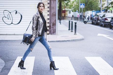 Metalic Biker Jacket + Haul Otoño Invierno