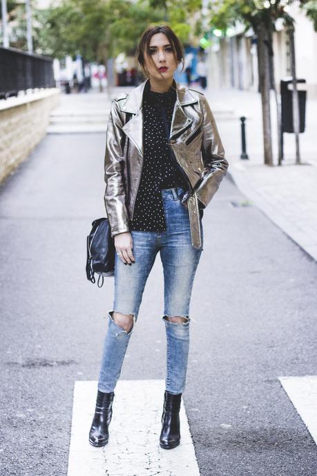 Metalic Biker Jacket + Haul Otoño Invierno