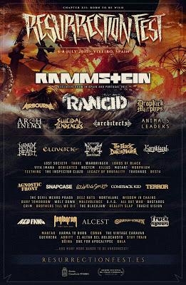 Resurrection Fest 2017: Rammstein, Arch Enemy, Rancid, Suicidal Tendencies, Dropkick Murphys, Airbourne...