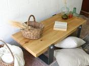 Mesa madera natural para salón