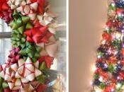 Coronas navideñas árboles decorados moños regalo