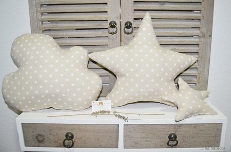 ESTRELLITA Y NUBE CON TOPITOS EN BEIGE. #PROYECTOS EL BLOG DE JESS, SHOP.