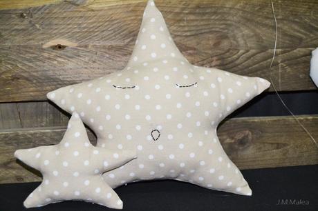 ESTRELLITA Y NUBE CON TOPITOS EN BEIGE. #PROYECTOS EL BLOG DE JESS, SHOP.