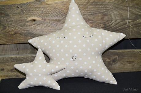 ESTRELLITA Y NUBE CON TOPITOS EN BEIGE. #PROYECTOS EL BLOG DE JESS, SHOP.