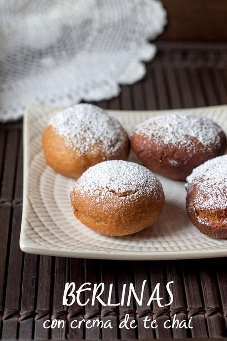 Berlinas con crema de te chai