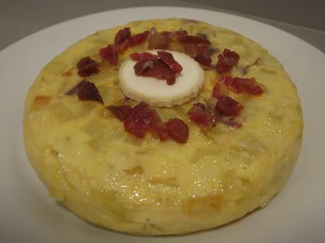 Mini tortilla de jamón y queso de cabra