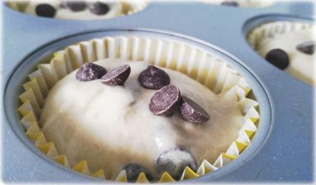 Muffins americanos con chips de chocolate