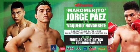 Jorge “Maromerito” Páez jr. vs Johnny Navarrete en Vivo – Sábado 3 de Diciembre del 2016