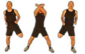 Rutina de Ejercicios HIIT para bajar de peso talon-arriba-brazos-en-cruz