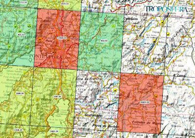 España: Mapa de emisiones de CO (Inventario EMEP 2014)