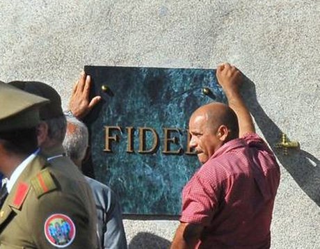 Aquí está la tumba de Fidel