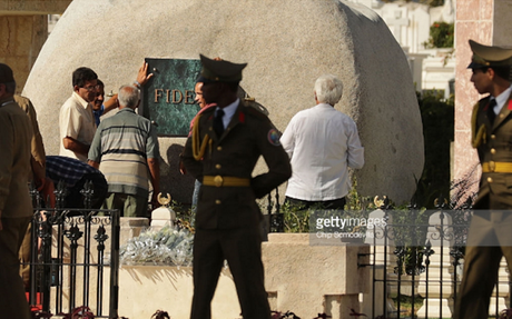 Aquí está la tumba de Fidel