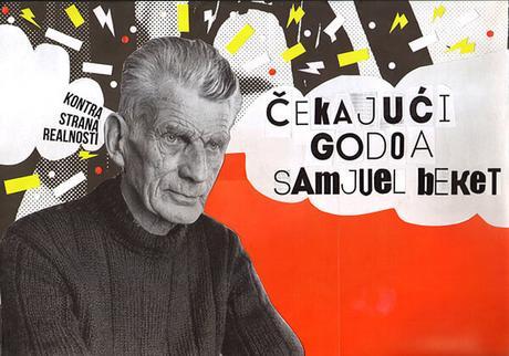 Collage de Samuel Beckett y Esperando a Godot