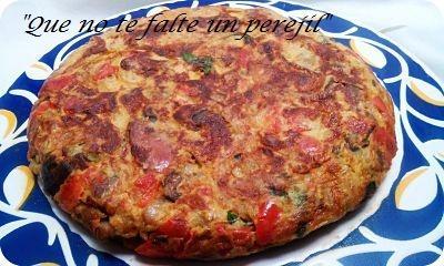 Tortilla de Níscalos  ( Rebullones ) y Pimientos Rojos