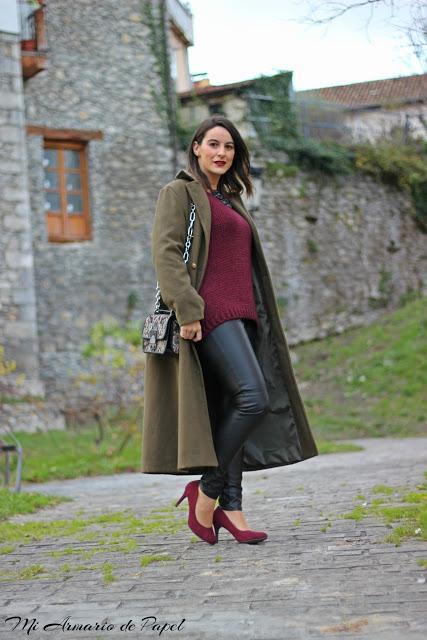 Outfit: Military Green & Burgundy