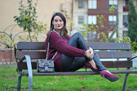 Outfit: Military Green & Burgundy