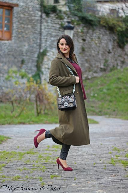 Outfit: Military Green & Burgundy