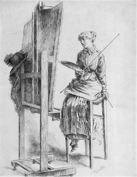 El pincel encerrado, Marie Bracquemond (1840-1916)
