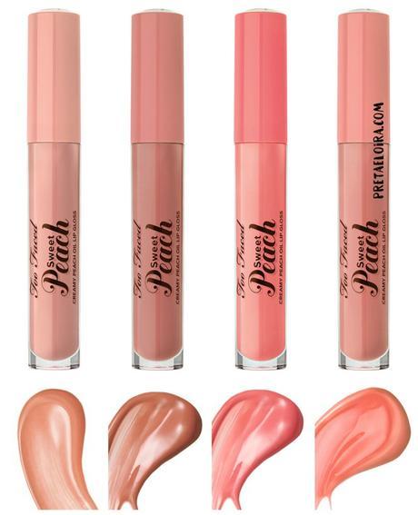 Novedades en Too Faced: Creamy Peach Oil Lip Gloss sweetpeachlipoil_pretaeloira_3