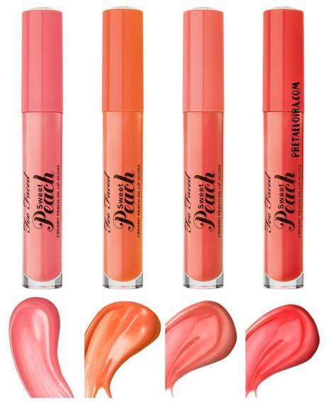 Novedades en Too Faced: Creamy Peach Oil Lip Gloss sweetpeachlipoil_pretaeloira_4
