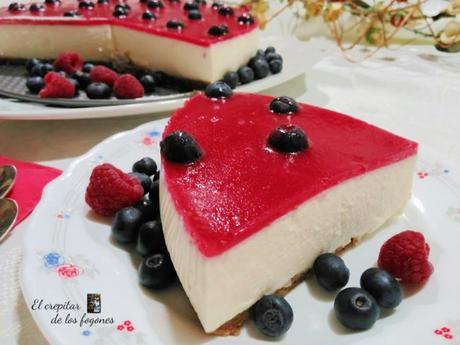 tarta de queso y frutos rojos