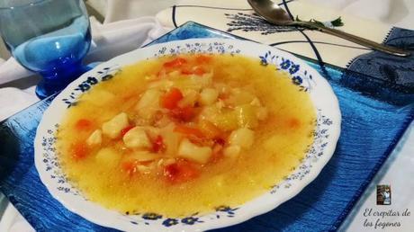 sopa de puerros