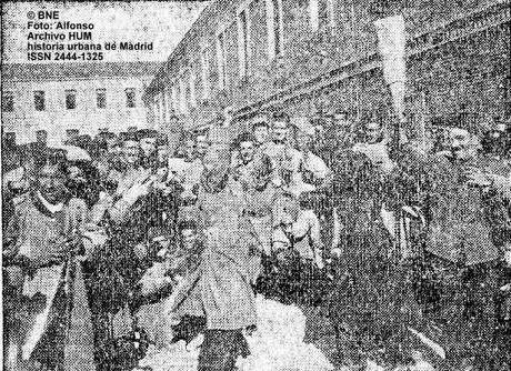 Fototeca: La Purísima Concepción en los cuarteles. Madrid, 1916