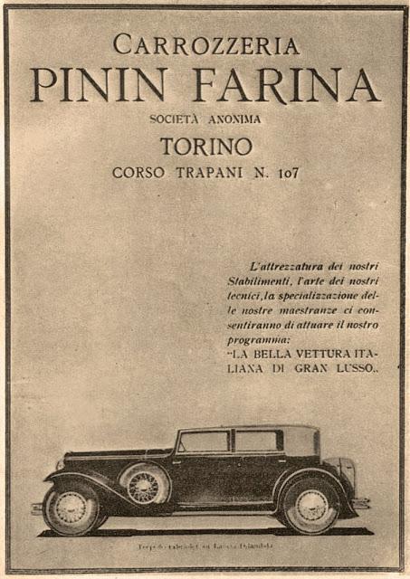 Las primeras carrocerías de Pinin Farina