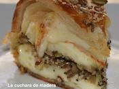 Queso camembert relleno setas champiñones