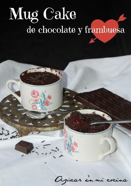 Mug Cake de chocolate y frambuesa