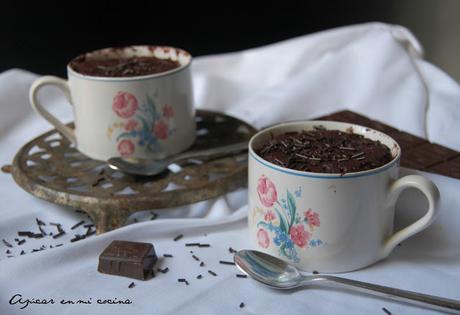 Mug Cake de chocolate y frambuesa