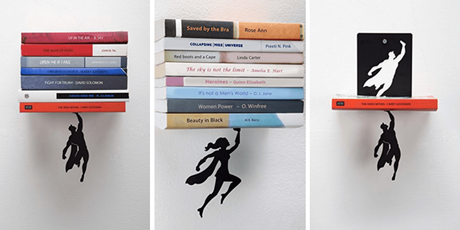 Regalos para lectores: estantes de súper héroes para libros