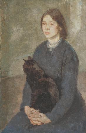 Joven con gato (1920)