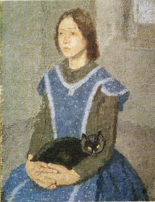 Joven con gato (1925)