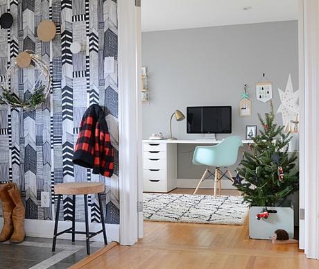 La casa de una famosa deco-blogger en Navidad