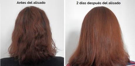 Anter y después alisado brasileño de Kativa