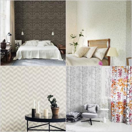 tiendas online diseño decoración Sandberg Tyg & Tapet Papel pintado papel de pared nordico papel de pared floral marcas nordicas diseño Ferm Living diseño nórdico blog decoración nórdica 