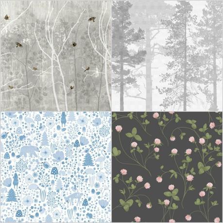 tiendas online diseño decoración Sandberg Tyg & Tapet Papel pintado papel de pared nordico papel de pared floral marcas nordicas diseño Ferm Living diseño nórdico blog decoración nórdica 