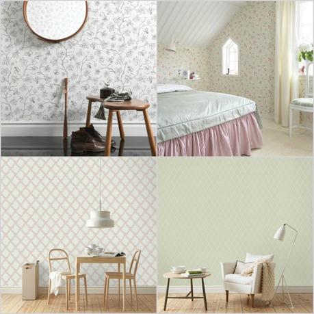 tiendas online diseño decoración Sandberg Tyg & Tapet Papel pintado papel de pared nordico papel de pared floral marcas nordicas diseño Ferm Living diseño nórdico blog decoración nórdica 