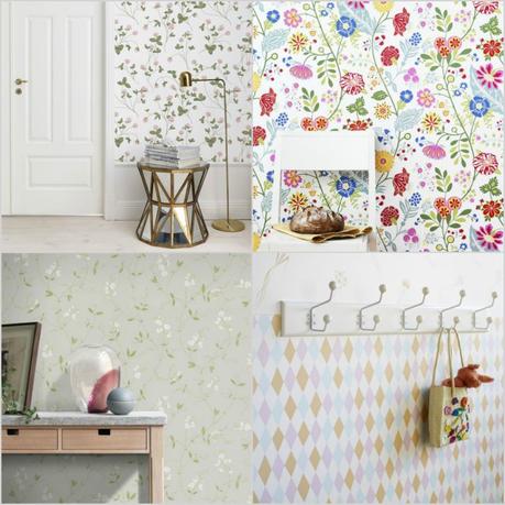 tiendas online diseño decoración Sandberg Tyg & Tapet Papel pintado papel de pared nordico papel de pared floral marcas nordicas diseño Ferm Living diseño nórdico blog decoración nórdica 