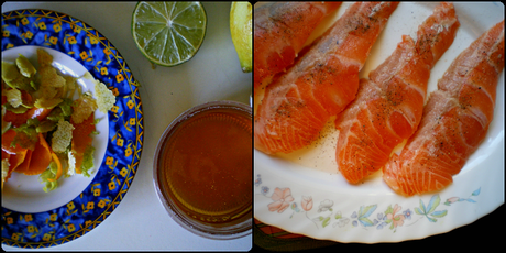 Salmón glaseado con salsa de lima: Elaboración