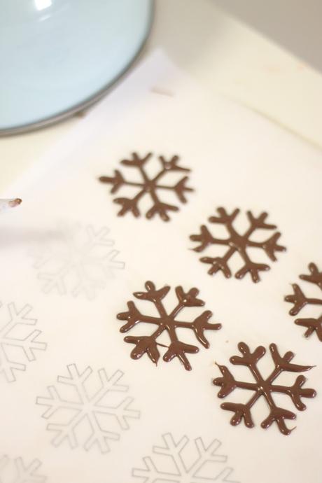 DIY Navidad - Copos de nieve de chocolate