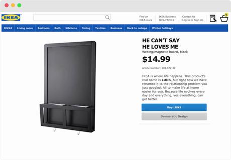 IKEA renombra sus productos con los problemas más buscados en Google