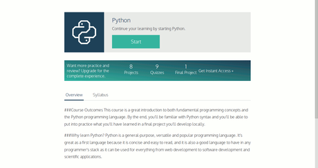Python Course in Codecademy