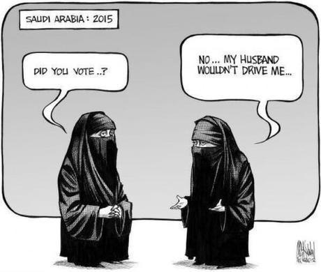 En Arabia Saudí, las mujeres pueden votar, pero no conducir (2). Fuente: Saudiwoman’s Weblog