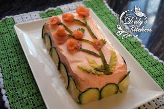 Pastel frío de Salmón