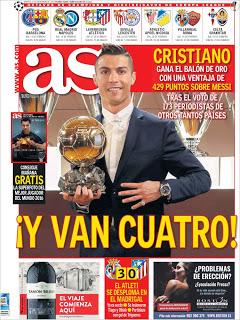 portada As balón de oro 2016 Cristiano Ronaldo