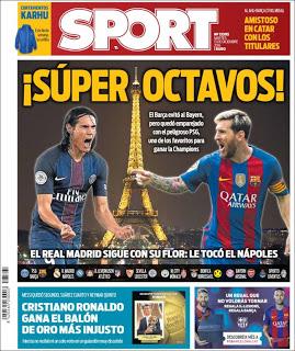 portada Sport balón de oro 2016 Cristiano Ronaldo