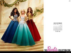 Calendario oficial de The Barbie Collection: diciembre de 2016