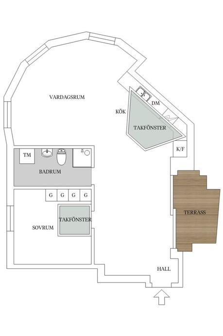 mobiliario negro marmol de carrara distribución abierta detalles en bronce decoración sofisticada elegante decoración pisos pequeños blog decoración nórdica atico nórdico 